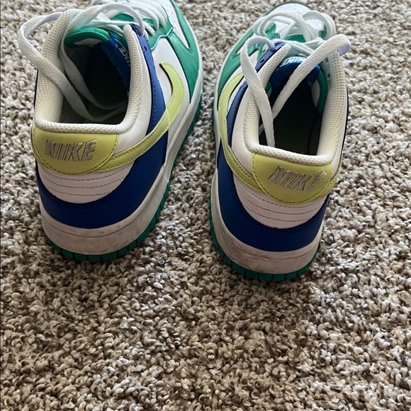 Nike Women' Green, Blue, and Yellow Sneakers - Picture 7 of 7